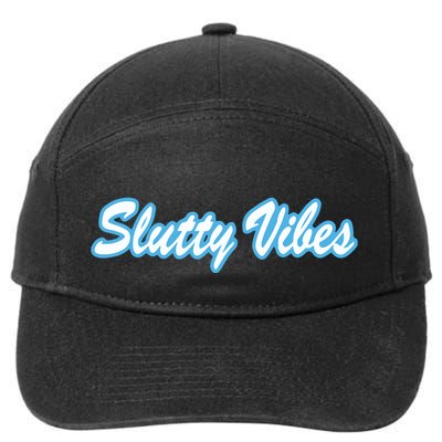 Slutty Vibes Blue 7-Panel Snapback Hat