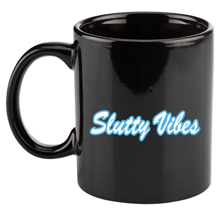 Slutty Vibes Blue 11oz C Handle Ceramic Mug