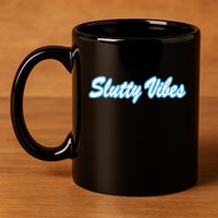 Slutty Vibes Blue 11oz C Handle Ceramic Mug
