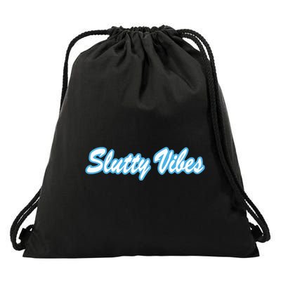 Slutty Vibes Blue Drawstring Bag