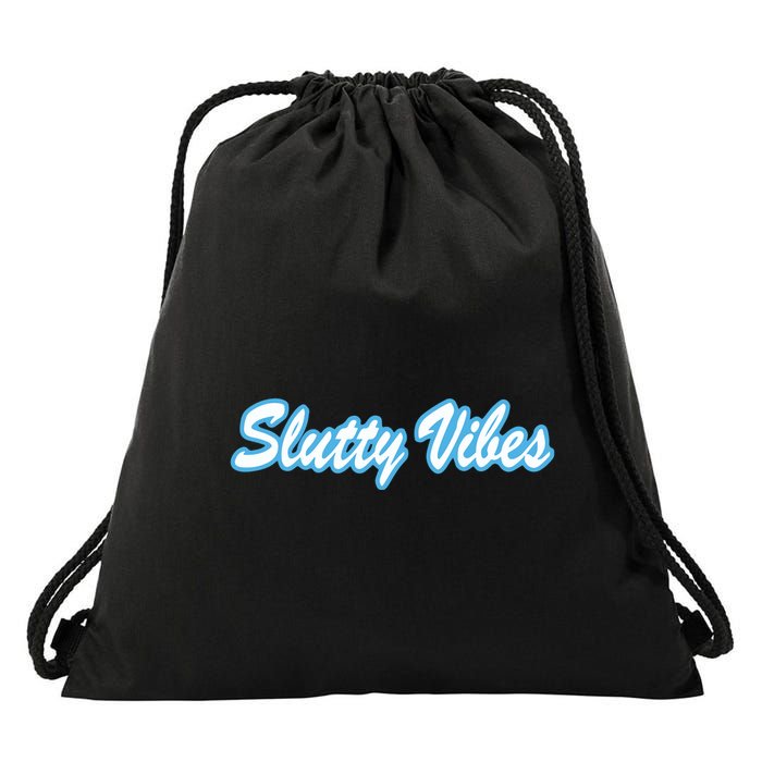 Slutty Vibes Blue Drawstring Bag