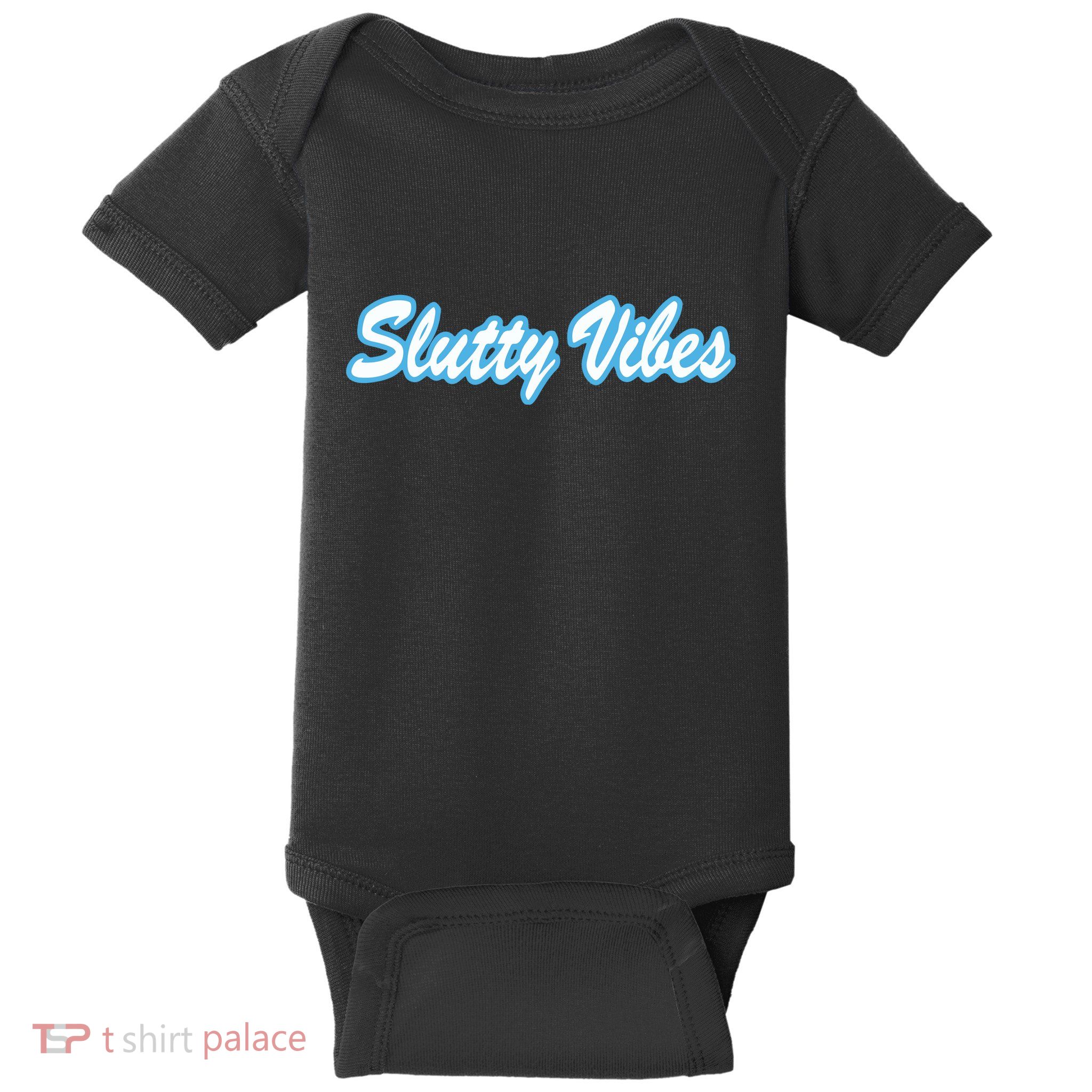 Slutty Vibes Blue Baby Bodysuit