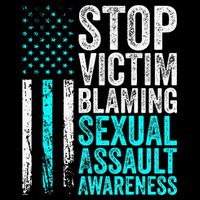 Stop Victim Blaming American Flag Sexual Assault Awareness Baby Bodysuit