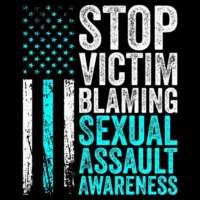 Stop Victim Blaming American Flag Sexual Assault Awareness Baby Bodysuit
