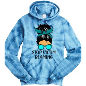 Stop Victim Blaming Sexual Assault Awareness Month Tie Dye Hoodie