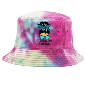 Stop Victim Blaming Sexual Assault Awareness Month Tie-Dyed Bucket Hat