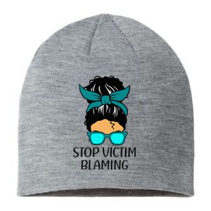 Stop Victim Blaming Sexual Assault Awareness Month Sustainable Beanie