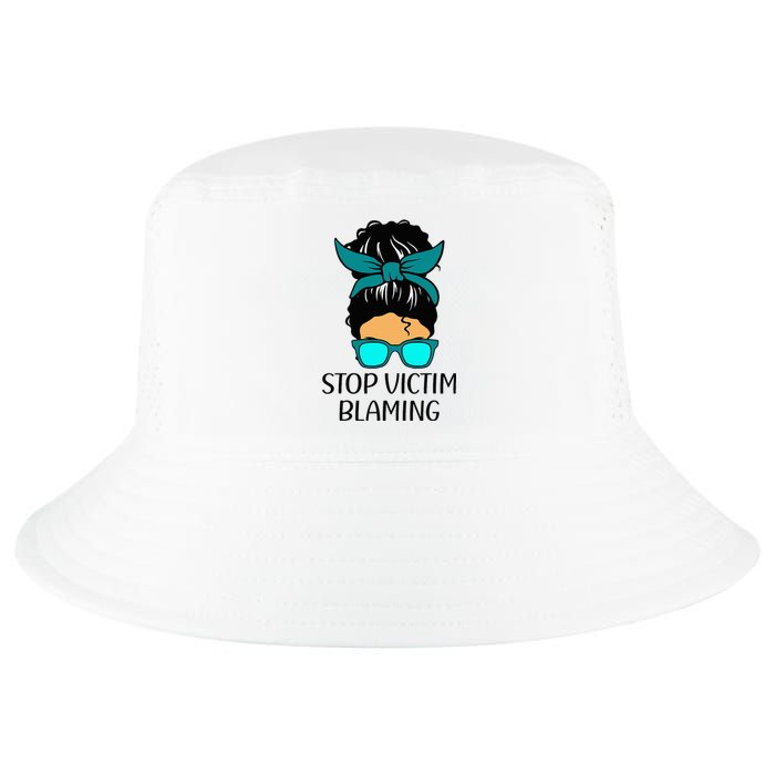 Stop Victim Blaming Sexual Assault Awareness Month Cool Comfort Performance Bucket Hat