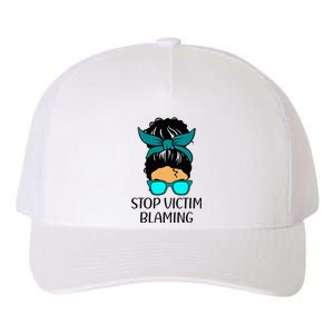 Stop Victim Blaming Sexual Assault Awareness Month Yupoong Adult 5-Panel Trucker Hat