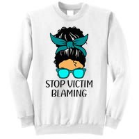 Stop Victim Blaming Sexual Assault Awareness Month Sweatshirt