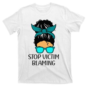 Stop Victim Blaming Sexual Assault Awareness Month T-Shirt