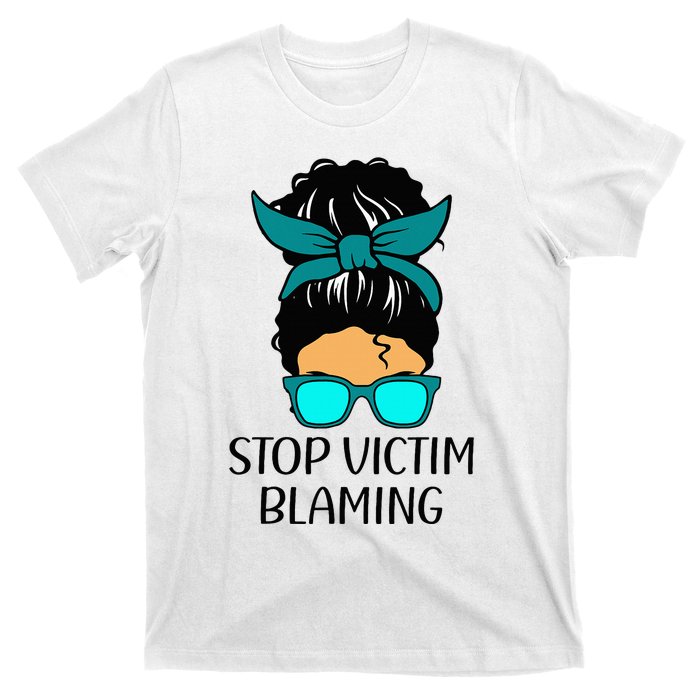 Stop Victim Blaming Sexual Assault Awareness Month T-Shirt