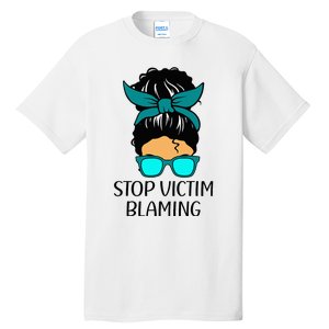 Stop Victim Blaming Sexual Assault Awareness Month Tall T-Shirt