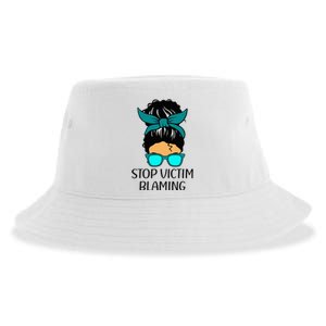 Stop Victim Blaming Sexual Assault Awareness Month Sustainable Bucket Hat