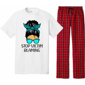 Stop Victim Blaming Sexual Assault Awareness Month Pajama Set