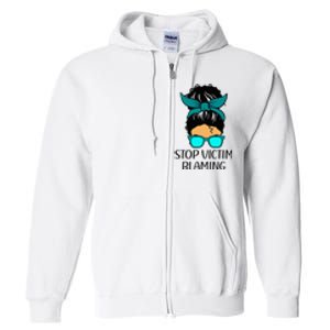 Stop Victim Blaming Sexual Assault Awareness Month Full Zip Hoodie