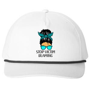 Stop Victim Blaming Sexual Assault Awareness Month Snapback Five-Panel Rope Hat