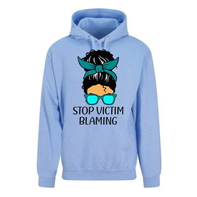 Stop Victim Blaming Sexual Assault Awareness Month Unisex Surf Hoodie