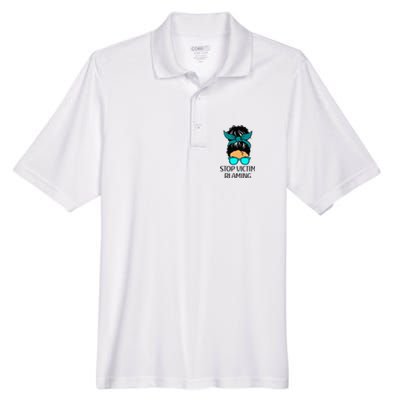 Stop Victim Blaming Sexual Assault Awareness Month Men's Origin Performance Pique Polo