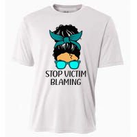 Stop Victim Blaming Sexual Assault Awareness Month Cooling Performance Crew T-Shirt