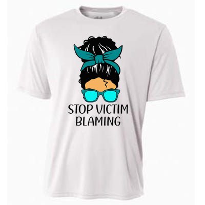 Stop Victim Blaming Sexual Assault Awareness Month Cooling Performance Crew T-Shirt