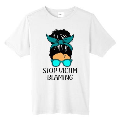 Stop Victim Blaming Sexual Assault Awareness Month Tall Fusion ChromaSoft Performance T-Shirt