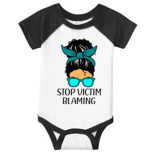 Stop Victim Blaming Sexual Assault Awareness Month Infant Baby Jersey Bodysuit