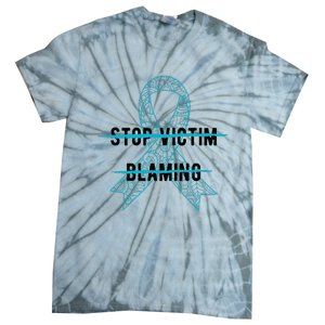 Stop Victim Blaming Sexual Assault Awareness Month Warrior Tie-Dye T-Shirt