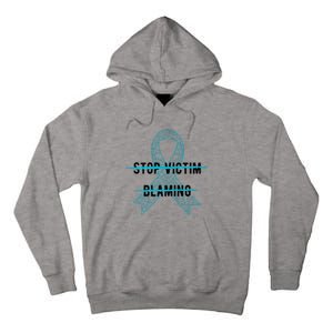 Stop Victim Blaming Sexual Assault Awareness Month Warrior Tall Hoodie