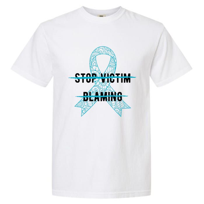 Stop Victim Blaming Sexual Assault Awareness Month Warrior Garment-Dyed Heavyweight T-Shirt