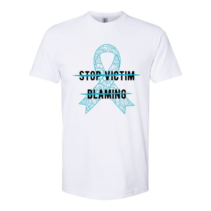 Stop Victim Blaming Sexual Assault Awareness Month Warrior Softstyle CVC T-Shirt