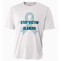 Stop Victim Blaming Sexual Assault Awareness Month Warrior Cooling Performance Crew T-Shirt