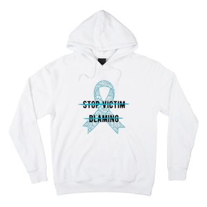 Stop Victim Blaming Sexual Assault Awareness Month Warrior Hoodie