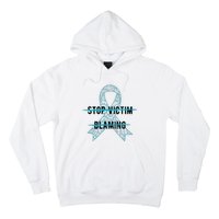 Stop Victim Blaming Sexual Assault Awareness Month Warrior Hoodie