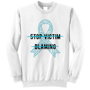 Stop Victim Blaming Sexual Assault Awareness Month Warrior Sweatshirt