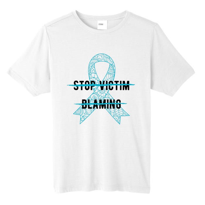 Stop Victim Blaming Sexual Assault Awareness Month Warrior Tall Fusion ChromaSoft Performance T-Shirt