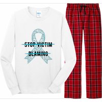 Stop Victim Blaming Sexual Assault Awareness Month Warrior Long Sleeve Pajama Set