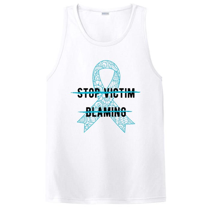 Stop Victim Blaming Sexual Assault Awareness Month Warrior PosiCharge Competitor Tank