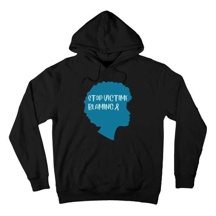 Stop Victim Blaming Sexual Assault Awareness Month Warrior Hoodie