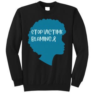 Stop Victim Blaming Sexual Assault Awareness Month Warrior Sweatshirt