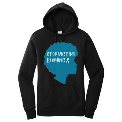 Stop Victim Blaming Sexual Assault Awareness Month Warrior Women's Pullover Hoodie