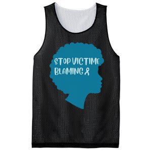 Stop Victim Blaming Sexual Assault Awareness Month Warrior Mesh Reversible Basketball Jersey Tank