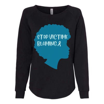 Stop Victim Blaming Sexual Assault Awareness Month Warrior Womens California Wash Sweatshirt