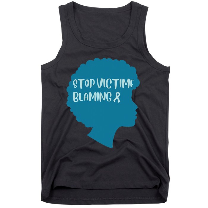 Stop Victim Blaming Sexual Assault Awareness Month Warrior Tank Top