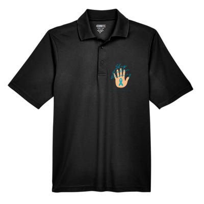 Stop Victim Blaming Sexual Assault Awareness Men's Origin Performance Pique Polo