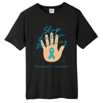 Stop Victim Blaming Sexual Assault Awareness Tall Fusion ChromaSoft Performance T-Shirt