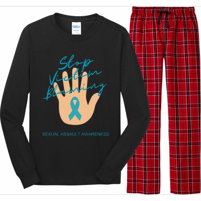 Stop Victim Blaming Sexual Assault Awareness Long Sleeve Pajama Set