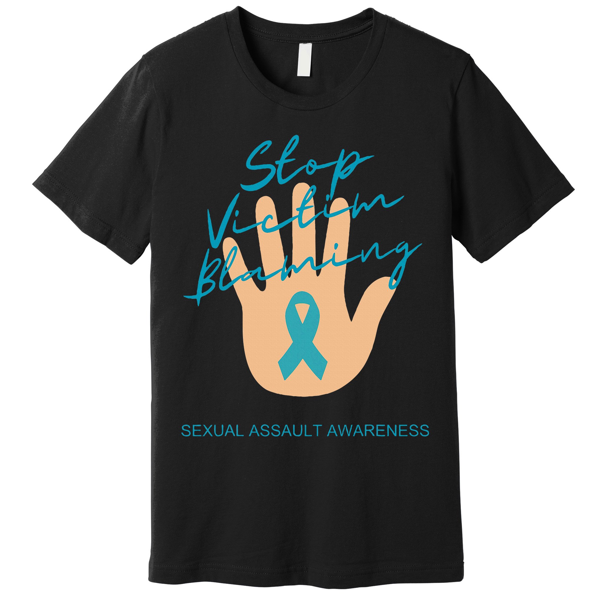 Stop Victim Blaming Sexual Assault Awareness Premium T-Shirt