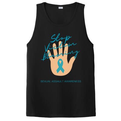 Stop Victim Blaming Sexual Assault Awareness PosiCharge Competitor Tank