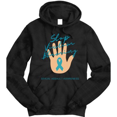 Stop Victim Blaming Sexual Assault Awareness Tie Dye Hoodie